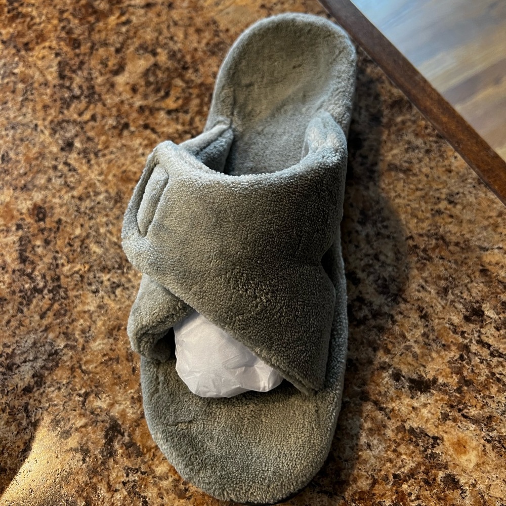 Gray slippers